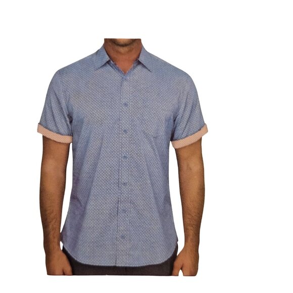 Nick Graham Mens Performance Stretch Sport Shirt Modern Fit S Orange - Picture 2 of 10